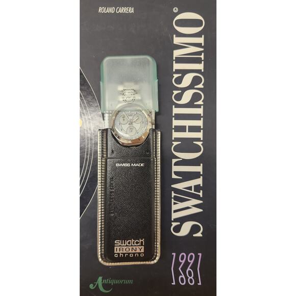 Vintage Swatch Watch ROUGH & RUGGED FLIP EU YCS400G 1996 Irony Chrono - Picture 11 of 12